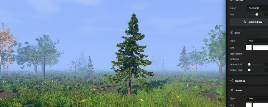 🌳 EZ-Tree: Genera árboles 3D gratis desde tu navegador con un generador procedural